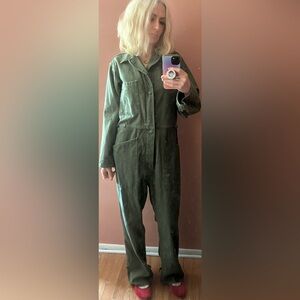 RARE VINTAGE COTTON SATEEN COVERALLS